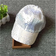 Unisex Sport Hat Outside Classic Street Style Sequins Disco Ball Cap Silver  eb-75988527